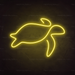 Turtle Neon Sign in Paradise Yellow