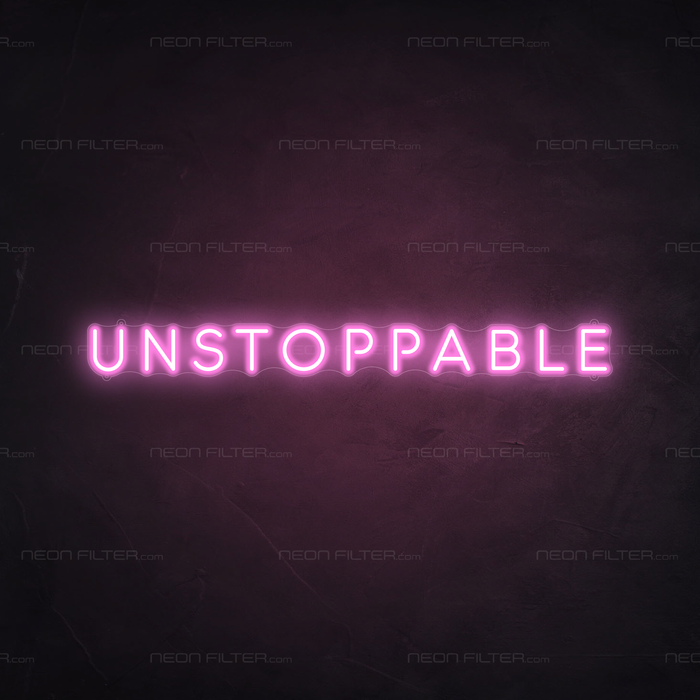 Unstoppable Neon Sign in Pastel Pink