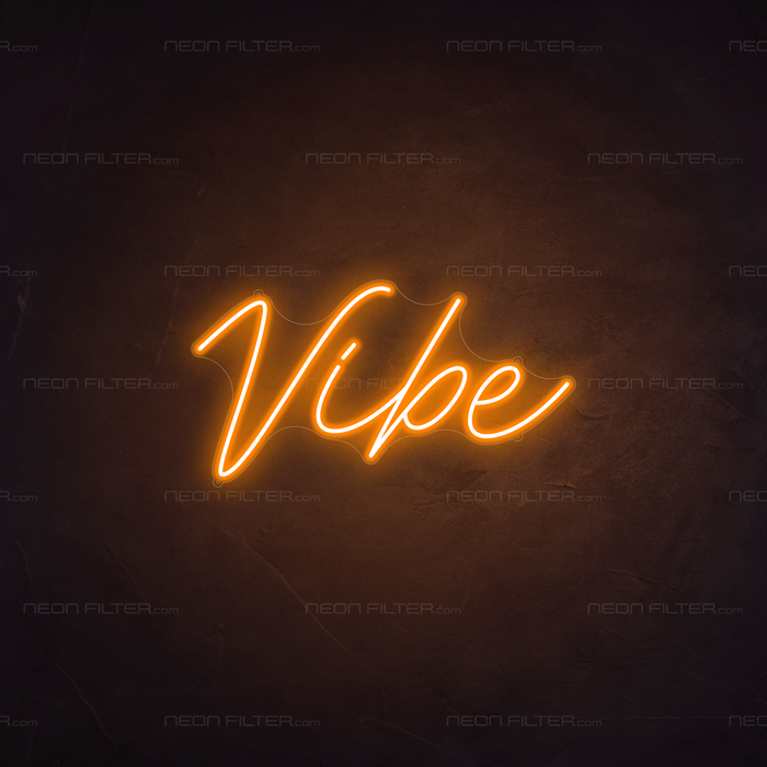 Vibe Neon Sign Neon Sign in Hey Pumpkin Orange