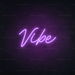 Vibe Neon Sign Neon Sign in Hopeless Romantic Purple