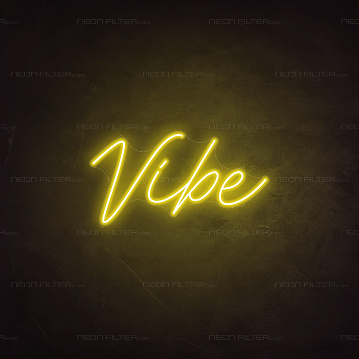 Vibe Neon Sign Neon Sign in Paradise Yellow