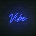 Vibe Neon Sign Neon Sign in Santorini Blue