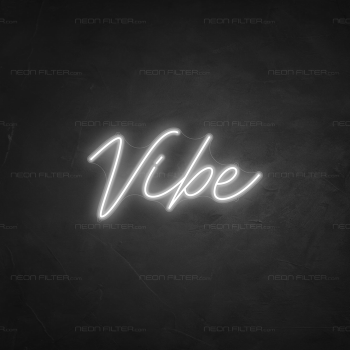 Vibe Neon Sign Neon Sign in Snow White