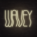 Wavey Neon Sign in Cosy Warm White