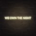 We Own The Night Neon Sign in Cosy Warm White