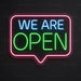 We Are Open Neon Sign for RetailShop Decor - Neon Filter