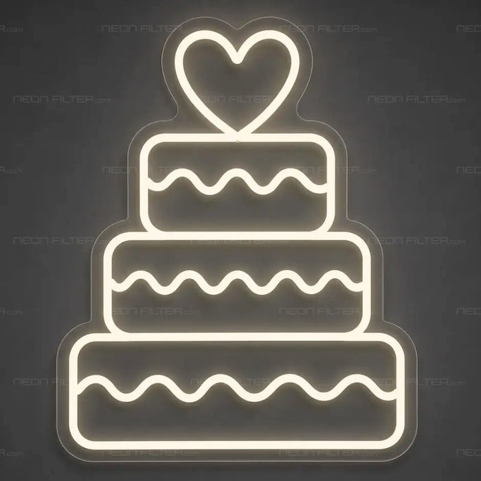 Wedding Cake Neon Sign - For Wedding Decor