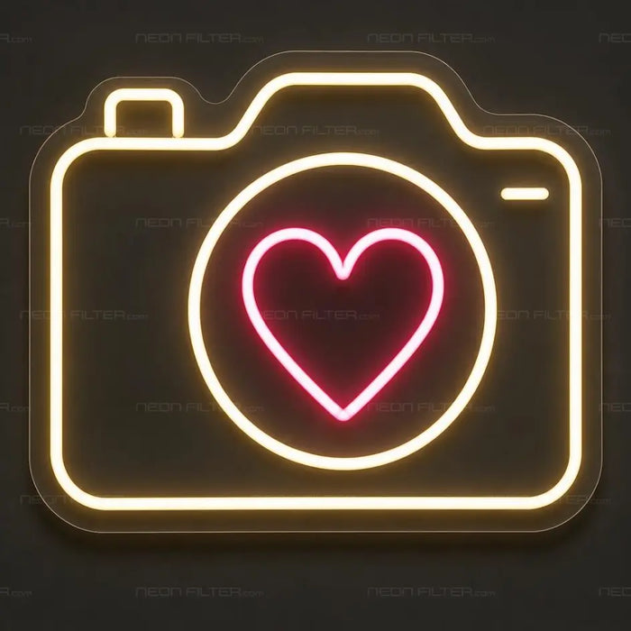 Wedding Camera Neon Sign for Wedding Decor - Neon Filter