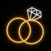 Wedding Rings Neon Sign for Wedding Decor - Neon Filter