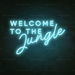 Welcome To The Jungle Neon Sign in Glacier blue