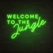 Welcome To The Jungle Neon Sign in Glow Up Green