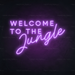 Welcome To The Jungle Neon Sign in Hopeless Romantic Purple