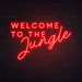 Welcome To The Jungle Neon Sign in Hot Mama Red