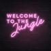 Welcome To The Jungle Neon Sign in Pastel Pink