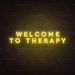 Welcome To Therapy Neon Sign in Paradise Yellow