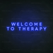 Welcome To Therapy Neon Sign in Santorini Blue