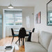 White Lines Neon Sign in Modern Apartment.