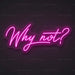 Why Not? Neon Sign