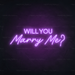 Will You Marry Me Neon Sign in Hopeless Romantic Purple