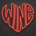 Wine Heart Neon Sign for FoodandDrinks Decor - Neon Filter