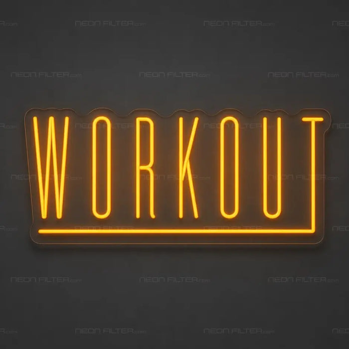Workout Neon Sign for Gym Decor - Neon Filter