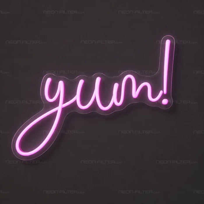 Yum Neon Sign for Kitchen Decor - Neon Filter