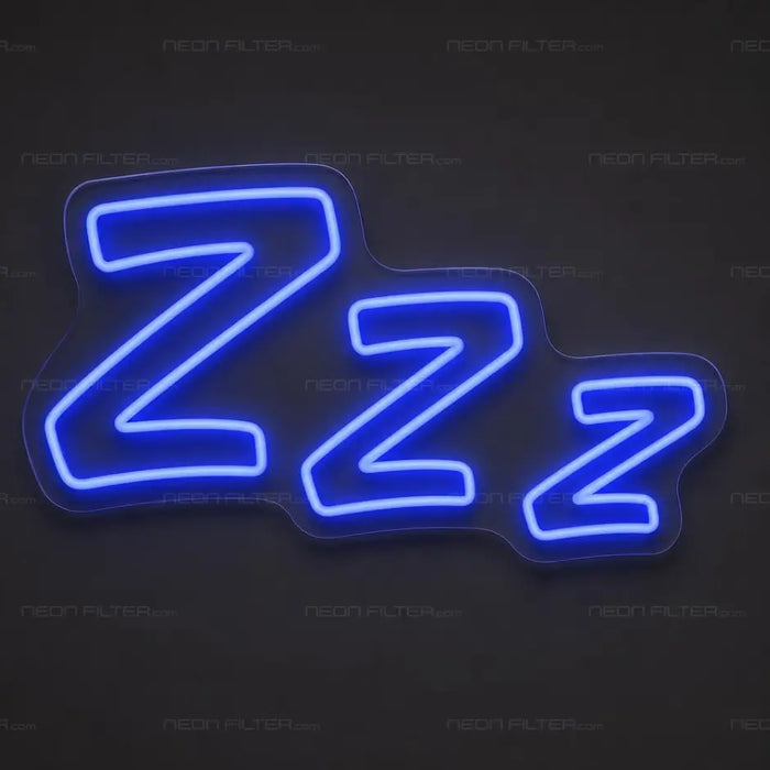 Zzz Neon Sign for Bedroom Decor - Neon Filter