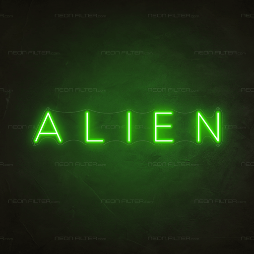 Alien Neon Sign - Neon Filter