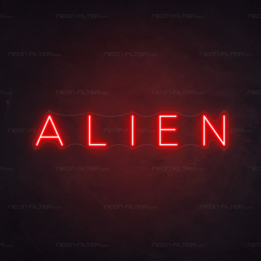 Alien Neon Sign - Neon Filter