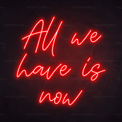 All We Have Is Now Neon Sign - Neon Filter