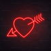 Arrow Heart Neon Sign - Neon Filter