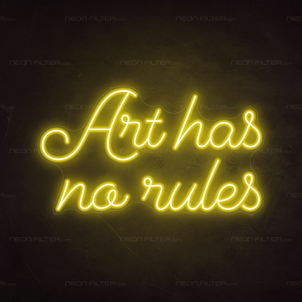 Art Has No Rules Neon Sign | LED Neon Lights UK — Neon Filter