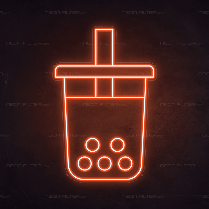 Boba Tea Neon Sign - Neon Filter