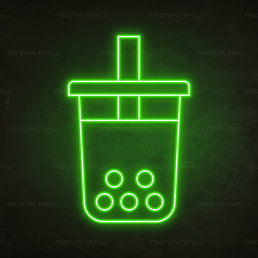 Boba Tea Neon Sign - Neon Filter