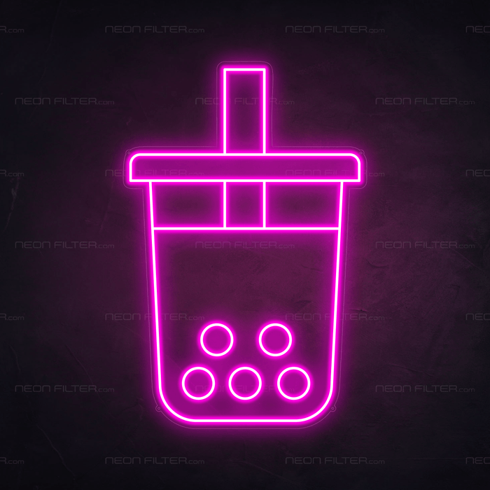 Boba Tea Neon Sign - Neon Filter