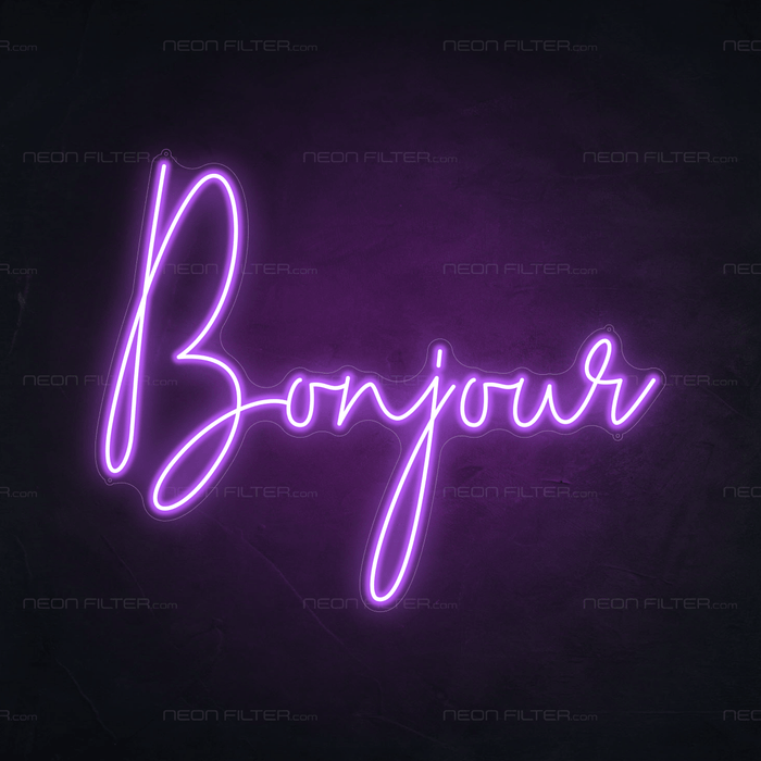 Bonjour Neon Sign - Neon Filter