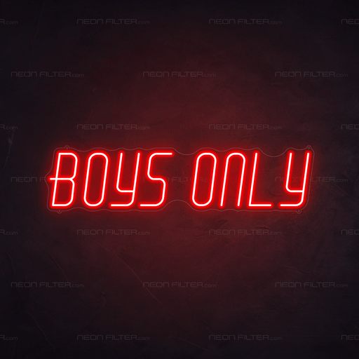 Boys Only Neon Sign - Neon Filter