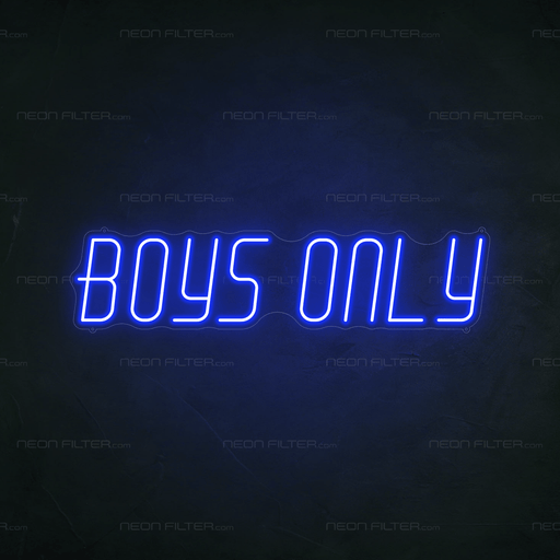 Boys Only Neon Sign - Neon Filter