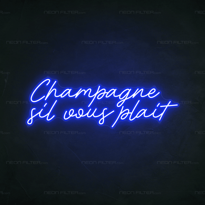 Champagne Sil Vous Plait Neon Sign - Neon Filter