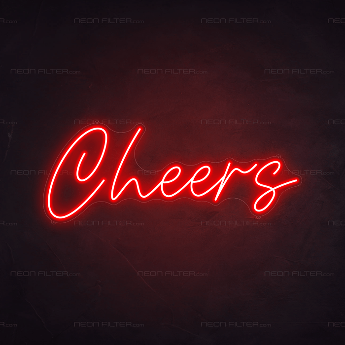 Cheers Neon Sign - Neon Filter