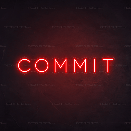 Commit Neon Sign - Neon Filter