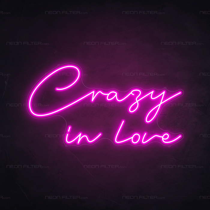 Crazy In Love Neon Sign (Two Line) - Neon Filter