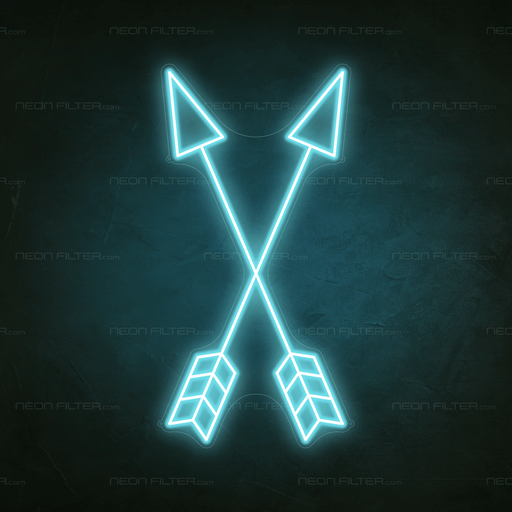 Crossed Arrows Neon Sign - Neon Filter