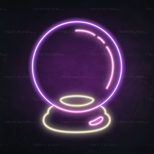 Crystal Ball Neon Sign - Neon Filter