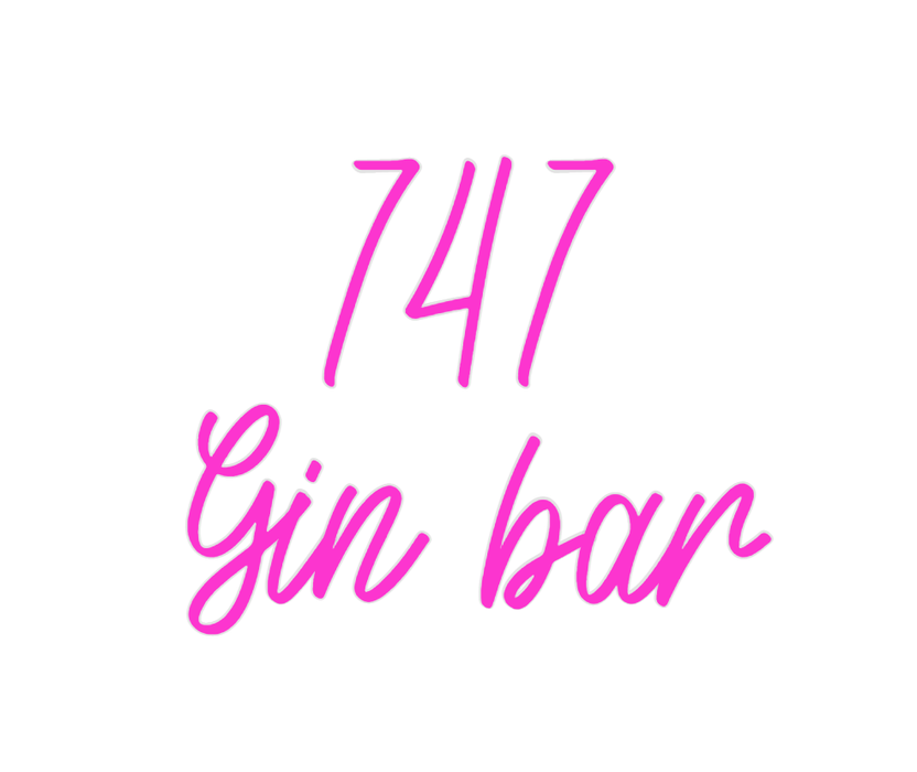 Custom Neon: 747 Gin bar - Neon Filter