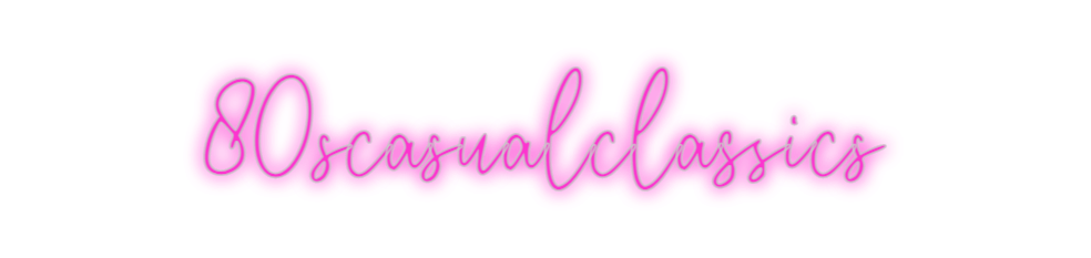 Custom Neon: 80scasualclas... - Neon Filter