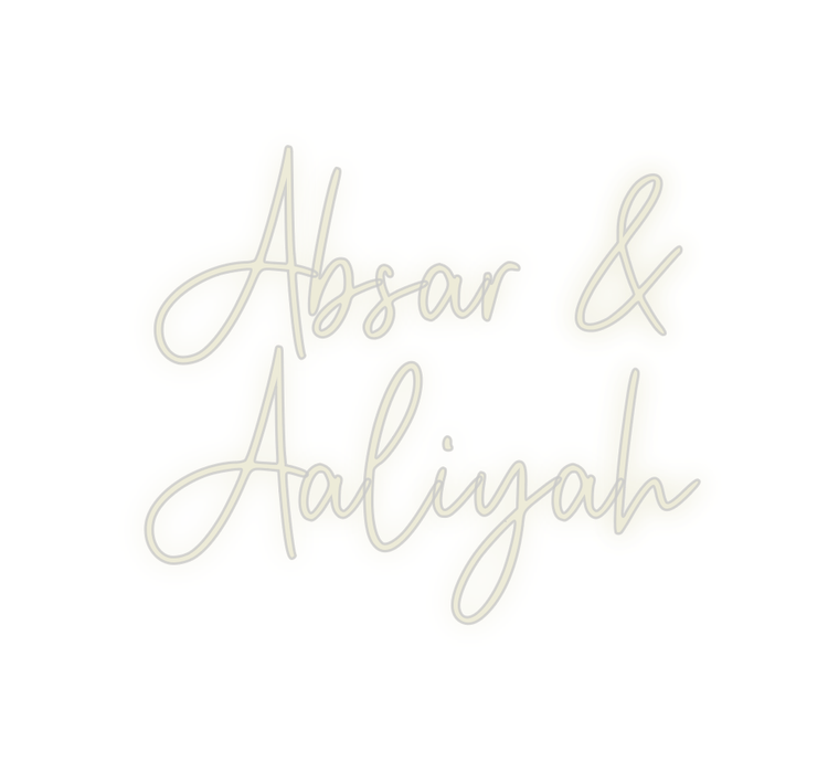 Custom Neon: Absar & Aaliyah - Neon Filter