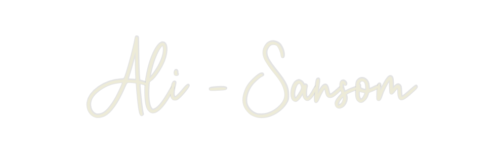 Custom Neon: Ali - Sansom - Neon Filter