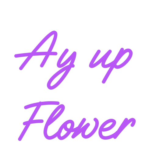 Custom Neon: Ay up Flower - Neon Filter