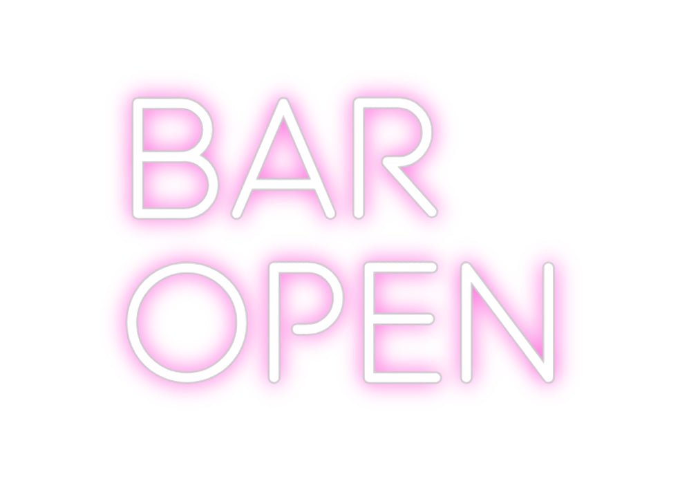 Custom Neon: BAR OPEN - Neon Filter